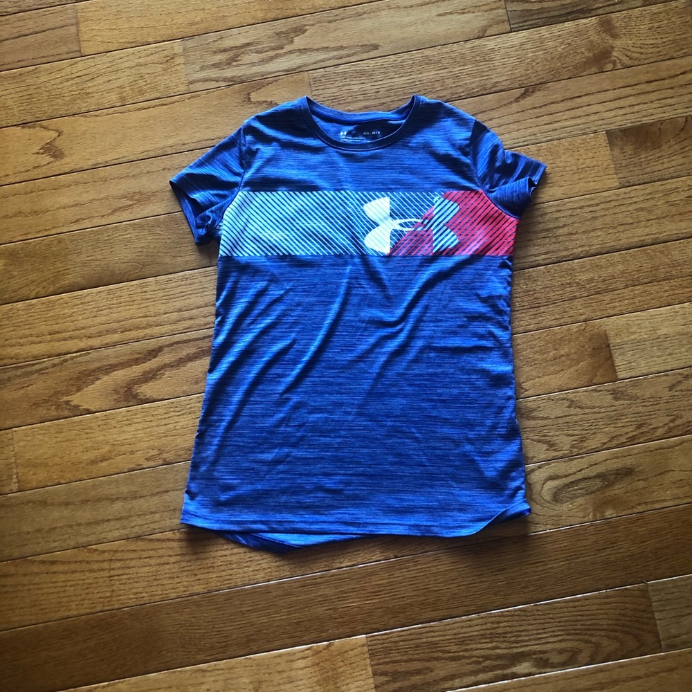 under armor workout shirt kids large -NWOT